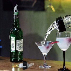 Automatic Measured Bottle Pourer - Quick Shot Spirit Liquor Pour Spouts with Dust Caps for Wine Cocktail Beverages - Ideal Home Bar Tools 1.5 oz / 45ml (Red, 12 Pack)