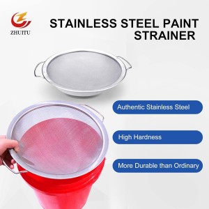 Fine Mesh Paint Strainer 60 Mesh Stainless Steel Paint Filter Emulsion Honey Funnel Filter Cover Fits 5 Gallon Paint Bucket Filter Tool Insert Strains