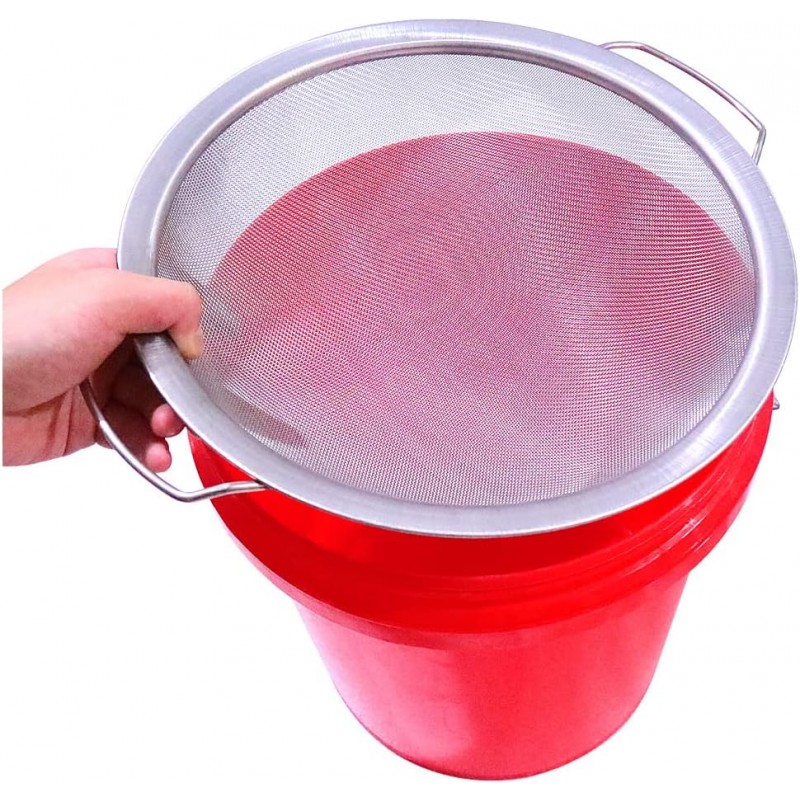 Fine Mesh Paint Strainer 60 Mesh Stainless Steel Paint Filter Emulsion Honey Funnel Filter Cover Fits 5 Gallon Paint Bucket Filter Tool Insert Strains