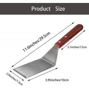Metal Spatula for Cast Iron Skillet Grill Stainless Steel Spatula for Burger, Fish Turner Griddle Spatula, Spachulas Egg Flipper, Flat Top Metal Spatula for Cooking BBQ
