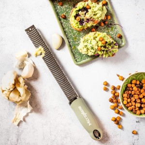 Premium Classic Zester- Sage Green | Lemon Zester tool, Hard Cheese & Vegetable Grater | For Citrus, Parmesan Cheese, Garlic, Ginger, Nutmeg | Fine Stainless Steel Blade, Made in USA