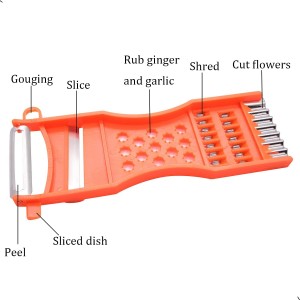 2Pcs handheld Plastic Multifunction Kitchen Peeler Grater Slicer Tool,for Vegetable,Fruit,Cucumber,Potato,Carrots,Cheese,Chef Gadgets Tools