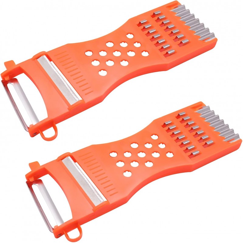 2Pcs handheld Plastic Multifunction Kitchen Peeler Grater Slicer Tool,for Vegetable,Fruit,Cucumber,Potato,Carrots,Cheese,Chef Gadgets Tools