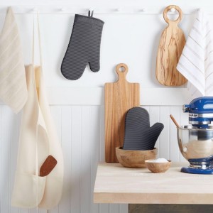 KITCHENAID Ribbed Soft Silicone Oven Mitt 2-Pack Set, 7.5