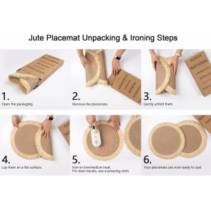 FunWheat Burlap Round Braided Placemats Set of 12 for Dining Tables 15 Inch Heat Resistant Jute Table Mats Farmhouse Woven Fabric Natural Place mats for Fall Decorations Indoor Outdoor(Beige)