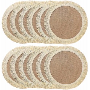 FunWheat Burlap Round Braided Placemats ...