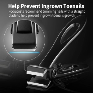 Straight Nail Clipper, 17mm Wide Jaw Opening Extra Large Toenail Clippers for Thick Nails or Tough Fingernail & Ingrown Toenail, Heavy Duty Thick Toenail Clippers for Seniors, Men, Adult