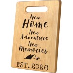 House Warming Gifts New Home, Perfect House Warming Gifts, New Home Gift Idea for Women Men Homeowner, New Apartment Essentials, New Home New Adventure New Memories 2026 Cutting Board