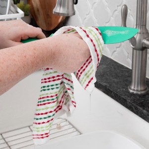 Ritz Pebble Bar Mop Towels: Highly Absorbent and Super Soft, 100% Cotton, Durable Super Absorbent Kitchen Bar Towels for Wiping Tables and Counters, 12x12, 6-Pack, Holiday