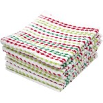 Ritz Pebble Bar Mop Towels: Highly Absorbent and Super Soft, 100% Cotton, Durable Super Absorbent Kitchen Bar Towels for Wiping Tables and Counters, 12x12, 6-Pack, Holiday
