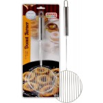 The Kosher Cook Donut Turner Oil Skimmer Spoon, Stainless Steel Slotted Spoon, Large Food Grade Spider Strainer for Draining and Frying