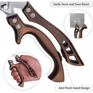 Poultry Shears, Heavy Duty Kitchen Shears with Serrated Edge, No Rust Spring Loaded, Multipurpose Stainless Steel Kitchen Scissors for Chicken, Bone, Meat, Turkey, Fish Thanksgiving Christmas Gifts