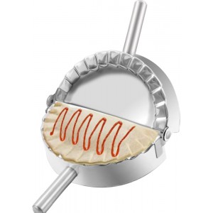 COTEY 6 Inch Empanda Press, Large Stainless Steel Dumpling Maker, 2-in-1 Dough Cutter/Dumpling Mold for Empanada, Dumpling, Ravioli, Pierogi & Hand Pie