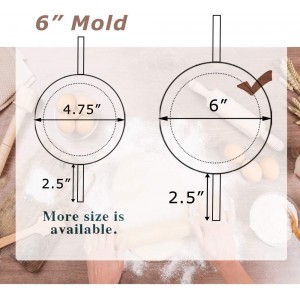 COTEY 6 Inch Empanda Press, Large Stainless Steel Dumpling Maker, 2-in-1 Dough Cutter/Dumpling Mold for Empanada, Dumpling, Ravioli, Pierogi & Hand Pie