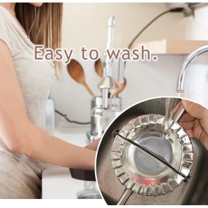 COTEY 6 Inch Empanda Press, Large Stainless Steel Dumpling Maker, 2-in-1 Dough Cutter/Dumpling Mold for Empanada, Dumpling, Ravioli, Pierogi & Hand Pie