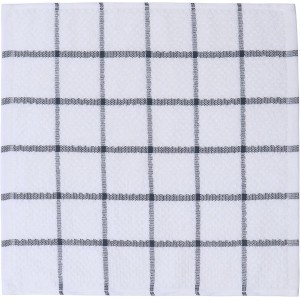 Cotton Grid Dish Cloths, Terry Cleaning Rags, 12 x 12 Inches, Light and Soft, Quick Drying Dish Rags, 8pc/Set (Grey)