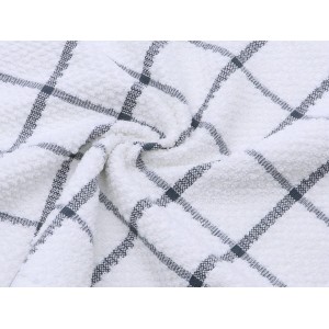 Cotton Grid Dish Cloths, Terry Cleaning Rags, 12 x 12 Inches, Light and Soft, Quick Drying Dish Rags, 8pc/Set (Grey)