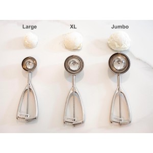 Jenaluca Jumbo Ice Cream Scoop - Cupcake and Muffin Scooper - 1/2 Cup Disher Size #8 scooper for icecream, batter & food portions
