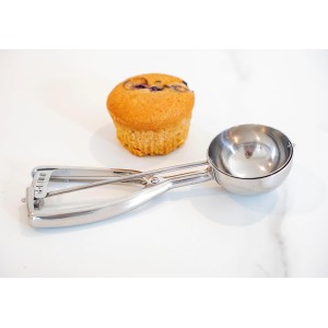 Jenaluca Jumbo Ice Cream Scoop - Cupcake and Muffin Scooper - 1/2 Cup Disher Size #8 scooper for icecream, batter & food portions
