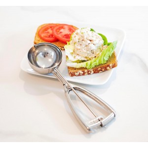 Jenaluca Jumbo Ice Cream Scoop - Cupcake and Muffin Scooper - 1/2 Cup Disher Size #8 scooper for icecream, batter & food portions