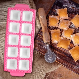 Ravioli Maker 2 Set Large Ravioli Cutter Ravioli Press Set Round Ravioli Mold and Cutter Square Ravioli Mold Ravioli Stamp for Kitchen Home Ravioli