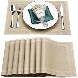 Placemats Set of 8,Washable,Heat and Sta...