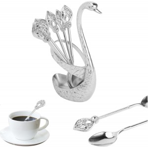 4.8 in Coffee Spoon Set With Holder, Swa...