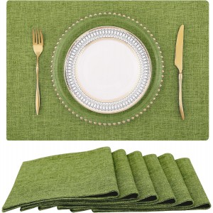 homing Cotton Linen Placemats Set of 6, ...