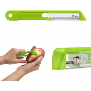 Dreamfarm Sharple Self-Sharpening Vegetable & Food Vertical Speed-Peeler - Green