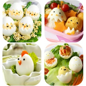 4Pcs Egg Slicer for Hard Boiled Eggs, Egg Cutter Exquisite Kitchen Accessories, Easy To Clean