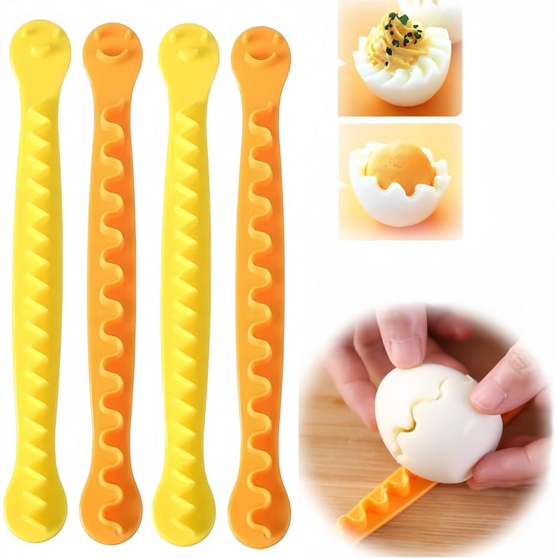 4Pcs Egg Slicer for Hard Boiled Eggs, Egg Cutter Exquisite Kitchen Accessories, Easy To Clean