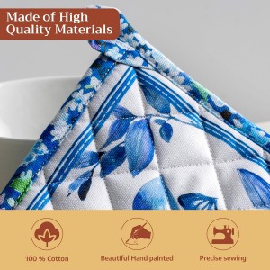 Maison d' Hermine Pot Holders 100% Cotton Heat Resistant Potholders 8