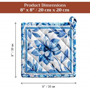 Maison d' Hermine Pot Holders 100% Cotton Heat Resistant Potholders 8