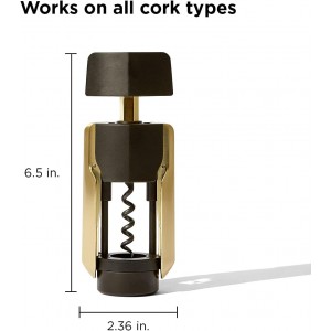 RBT Premium Wing Corkscrew Bottle Opener, Black, Fits Most Wine Bottles