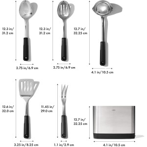 OXO Good Grips Stainless Steel Prep & Serve Kitchen Tool 6pc Set