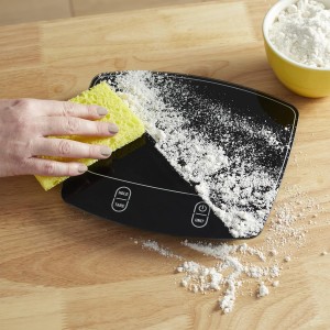 Taylor Waterproof Digital Kitchen Scale, 11 pounds, Black