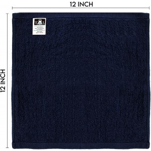 Towel and Linen Mart 100% Cotton - 24 Pack Wash Cloth Set - Flannel Face Cloths, Highly Absorbent and Soft Feel Fingertip Towels (Multi, Pack of 24)