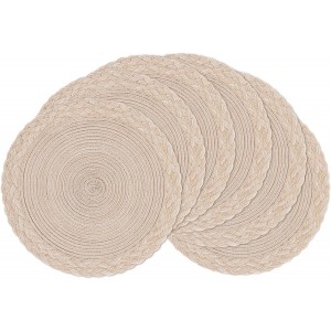 SHACOS 15 inch Round Placemats Set of 6 ...