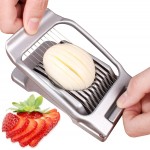 Egg Slicer for Hard Boiled Eggs Egg Cutter Strawberry Slicer Heavy Duty Aluminium Tomato Slicer Stainless Steel Wire Multipurpose Egg Slicer Dicer for Soft Fruit Mushroom Home Use