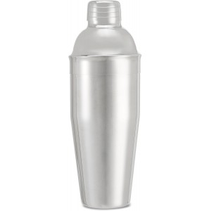 Amazon Basics 10-Piece Stainless Steel Cocktail Shaker Bar Tool Set with Bamboo Stand Holder, Home Bar Drink Mixing Accessories, Housewarming Gift