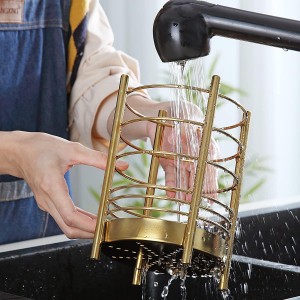 Gold Kitchen Utensils Set, Berglander 38 Pieces Non-stick Silicone Cooking Tools Spoon Spatula Set With Sturdy Stainless Steel Utensil Holder, Dishwasher Safe