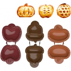 Fall Hand Pie Molds Apple, Acorn & Pumpkin, Fall Hand Pie Molds Set of 3, Mini Pie Mould Dough Press Mold Tool, Perfect Kitchen Tools Accessories for Hand Pies, Pierogi, Ravioli, Calzone & Empanada