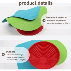 Jar Gripper Multi Purpose Reusable Rubber Gripper Jar Opener Gripper Rubber Jar Multi Purpose Bottle Lid Openers Fit for Most Bottles Set of 3