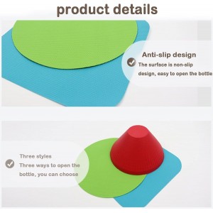 Jar Gripper Multi Purpose Reusable Rubber Gripper Jar Opener Gripper Rubber Jar Multi Purpose Bottle Lid Openers Fit for Most Bottles Set of 3