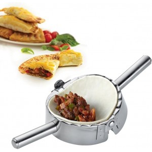 KAYCROWN 6 Inch Empanada Press, Stainless Steel Dumpling Maker Dough Cutter Dumpling Mold for Empanada, Dumpling, Ravioli, Pierogi, Turnovers, Calzone (XL: 6 inch)