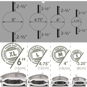 KAYCROWN 6 Inch Empanada Press, Stainless Steel Dumpling Maker Dough Cutter Dumpling Mold for Empanada, Dumpling, Ravioli, Pierogi, Turnovers, Calzone (XL: 6 inch)