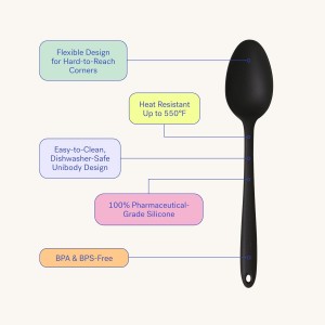 GIR: Get It Right Premium Silicone Spaghetti Spoon - Non-Stick Heat Resistant Silicone Pasta Fork - Perfect for Cooking, Strainer, and Serving - 13 IN, Navy, (GIRSNP381NVY)
