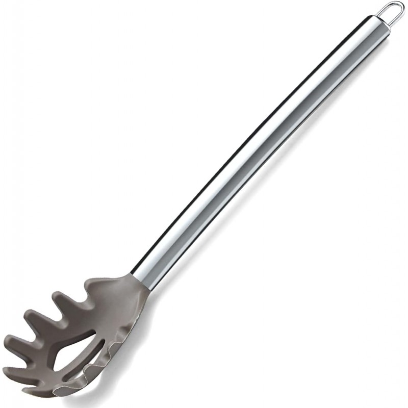 Berglander Spaghetti Spoon Non-stick Silicone Pasta Server, Spaghetti Server For Cooking, Pasta Fork, Noddle Fork, Dishwasher Safe, Easy to Clean