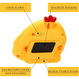 DEAYOU 3-Pack Digital Kitchen Timer, Small Electronic Timers for Cooking, Magnetic Cute Timer Clock with Stand for Kid, Teacher, Senior, Exercise, Study, Baking, Big Digits, Loud Alarm, Count Up Down