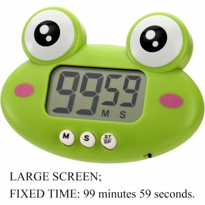 DEAYOU 3-Pack Digital Kitchen Timer, Small Electronic Timers for Cooking, Magnetic Cute Timer Clock with Stand for Kid, Teacher, Senior, Exercise, Study, Baking, Big Digits, Loud Alarm, Count Up Down